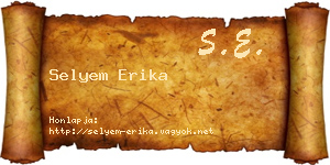 Selyem Erika névjegykártya